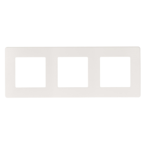 Рамка для розеток и выключателей ЭРА Серия 12 12-5103-01 на 3 поста, Сатин, белый (1/15/150)