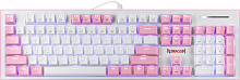 Клавиатура механическая игровая REDRAGON Hades Розовая, тихая, 104 клавиши, бело-розовый (1/10) (70821)