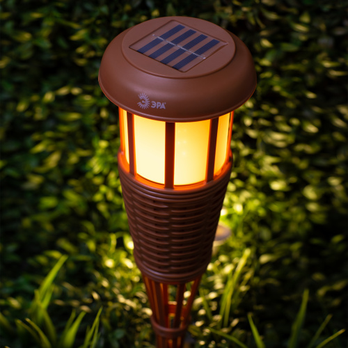 Светильник ЭРА уличный ERASF22-35 на солнечной батарее садовый Факел бамбук (1/6) фото 11