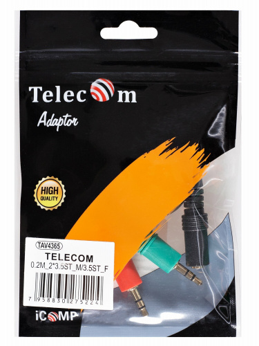 Разветвитель 2*3.5 ST(M)--3.5 ST (F) Telecom <TAV4365-0.2M> фото 2