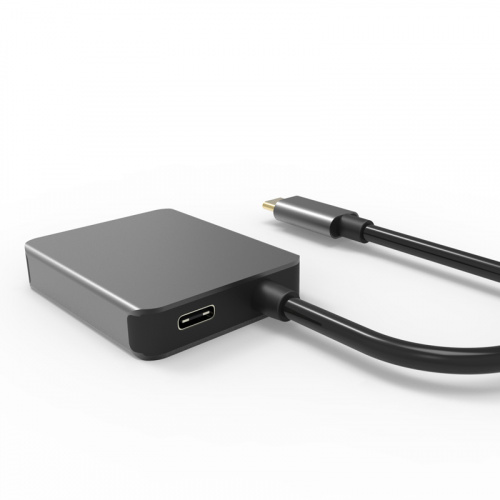 Aдаптер USB3.1 Type-CM-->HDMI A(f) 4K@30 Hz+USB3.0+PD charging, Aluminum Shell,VCOM <CU454> (1/72) фото 2