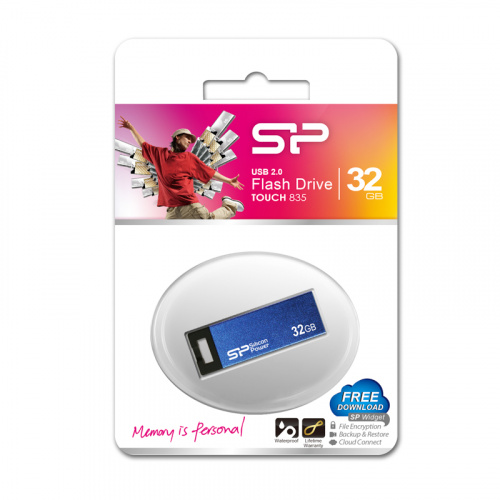 Флеш-накопитель USB  32GB  Silicon Power  Touch 835  синий (SP032GBUF2835V1B) фото 14