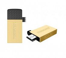 USB  8GB  Transcend  JetFlash 380  золото  (USB+microUSB)  for Android smartphones