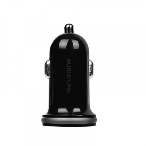 Блок питания автомобильный 2 USB Borofone CarPal, BZ5, 2400mA, пластик, цвет: чёрный (1/40/160) (6957531082941)