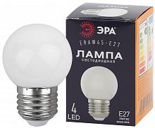 Лампа светодиодная ЭРА STD ERAW45-E27 E27 / Е27 1Вт шар белый для белт-лайт (1/100) (Б0049577)