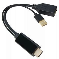 Кабель-переходник HDMI(M) +USB---> DP(F) 0.15m  4K*60Hz VCOM<CG599E> (1/150) (CG599E-0.15M)