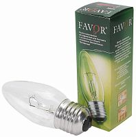 Лампа FAVOR накаливания B36 свеча 60Вт E27 230В прозрачная (1/100)