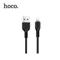 Кабель USB - 8 pin HOCO X20, 2.0м, круглый, 2.1A, силикон, цвет: чёрный (1/30/300) (6957531068860)