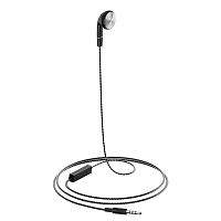 Наушники внутриканальные HOCO M61 Nice tone, микрофон, кнопка ответа, моно, кабель 1.2м, цвет: черный (1/31/310) (6931474709196)