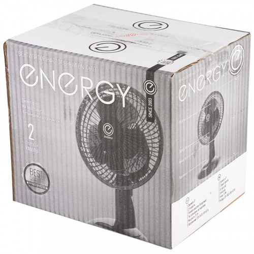 Вентилятор Energy EN-0603 (настольный) 6" черный 1шт/коробка (1/12) фото 3