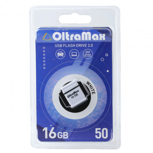 Флеш-накопитель USB  16GB  OltraMax   50  белый (OM016GB-mini-50-W) фото 4