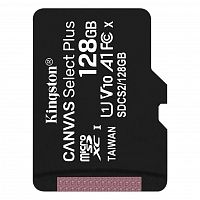 Карта памяти MicroSD  128GB  Kingston Class 10 Canvas Select Plus A1 (100 Mb/s) без адаптера (SDCS2/128GBSP)