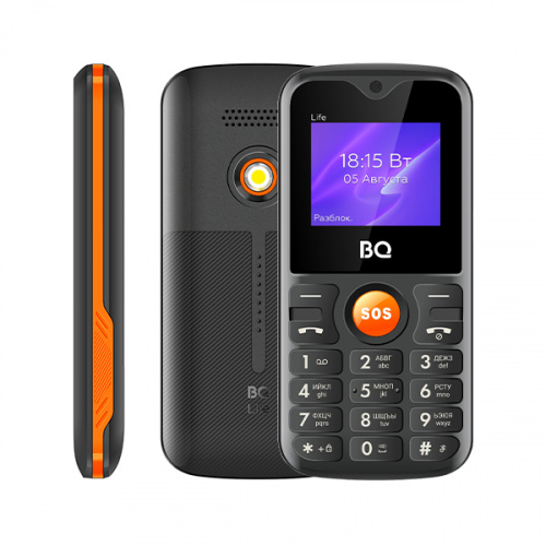 Мобильный телефон BQ 1853 Life Black+Orange (1/40) (86192813)