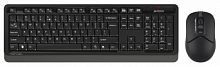 Комплект беспроводной Клавиатура + Мышь A4TECH Fstyler FG1012, USB Multimedia, клав:черная/серая мышь:черная (1/10) (FG1012 BLACK)