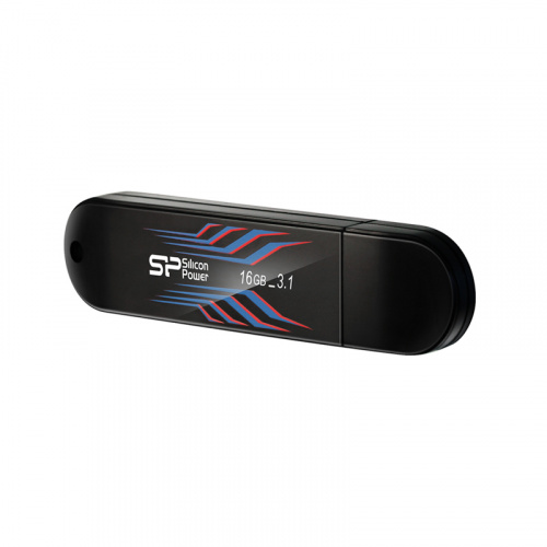 Флеш-накопитель USB 3.0  16GB  Silicon Power  Blaze B10, термочувствительный корпус, черный (SP016GBUF3B10V1B) фото 2