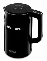 Чайник электрический Kitfort КТ-6154 1.7л. 2200Вт черный (корпус: нержавеющая сталь/пластик)