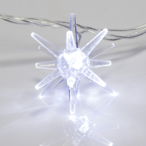 Гирлянда NEON-NIGHT светодиодная "Снежинки" 20 LED БЕЛЫЕ 2,8 метра (1/48) (303-036) фото 6