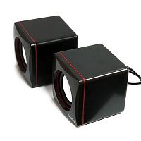 Колонки DIALOG Colibri AC-04UP, черный/красный, 2.0, 6W, питание от USB (1/5/20) (AC-04UP black-red)