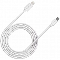 Кабель 8-pin Lightning - USB-Type C, Canyon CFI-12, 2 м, быстрая зарядка PD, белый (1/90) (CNE-CFI12W)