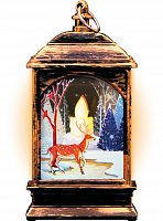 Светильник-фонарь светодиодный GAUSS новогодний "Олененок" Gauss серия Holiday, 0,1W, тёплый свет, бронзовый, батарейки в комплекте, 1/100