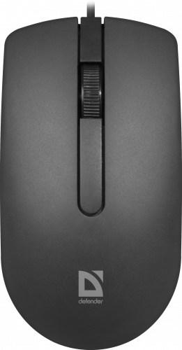 Мышь Defender Office MB-210, черный, USB, проводная,  3 кнопки, 800 dpi (1/40) (52210) фото 2