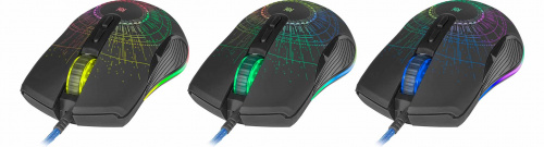 Мышь DEFENDER Sirius GM-660L , черный, игровая, USB, RGB, 7 кнопок, 3200dpi (1/40) (52660) фото 9
