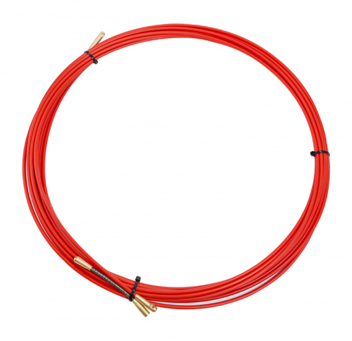 Протяжка кабельная (мини УЗК в бухте), стеклопруток, d=3,5 мм, 7 м красная REXANT (1/20) фото 2