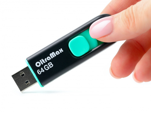 Флеш-накопитель USB  64GB  OltraMax  250  бирюзовый (OM-64GB-250-Turquoise) фото 2