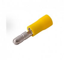 Разъем штекерный изолированный штекер 5 мм 4-6 мм² (РШи-п 6.0-5/РшИп5.5-4) желтый REXANT (100/12000) (08-0531)