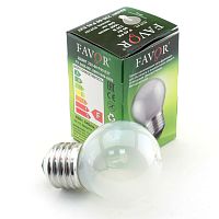 Лампа Favor накаливания P45 60Вт Е27 / E27 230В шар матовый (1/100) (Б0043899)