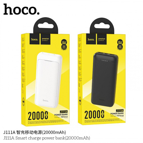 Мобильный аккумулятор Аккумулятор внешний HOCO J111A Smart , 20000mAh, цвет: чёрный (1/36) (6931474795762)
