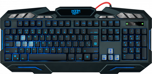 Клавиатура игровая DEFENDER Doom Keeper GK-100DL, 3-х цветная, влагоустойчивая, черный (1/20) (45100) фото 4