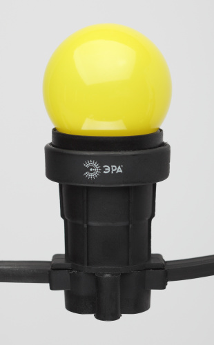 Лампа светодиодная ЭРА YL45-E27 Р45-1W-E27 (диод. шар, желт., 4SMD, 1W, E27, для белт-лайт) (10/100/6000) фото 5