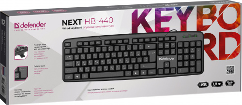 Клавиатура DEFENDER Next HB-440 RU, полноразмерная, черный (1/20) (45440) фото 5