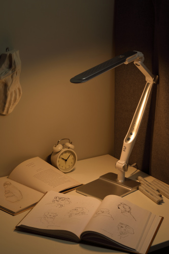 Светильник настольный ЭРА NLED-497-12W-S светодиодный на струбцине и с основанием серебро (1/6) фото 17