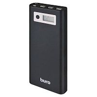 Мобильный аккумулятор ЗУ Buro RA16000-3U-LCD-BK Li-Ion, 16000mAh, 2.1A+1A, черный, 3xUSB (384950)