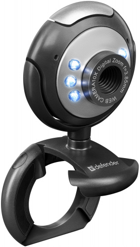 Веб-камера DEFENDER C-110, 0.3 Мп., USB 2.0, встроен. Микрофон, чёрная (1/50) (63110) фото 11