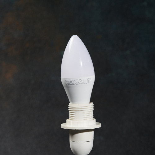 Лампа светодиодная REXANT Свеча CN 9,5 Вт E14 903 лм 2700 K теплый свет (1/10/100) (604-023) фото 6