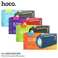 Колонка портативная HOCO HC23 Rick, TF, USB, AUX, TWS, FM, Bluetooth 5.3, пластик, емкость аккумулятора: 2400 мАч, цвет: серый (1/16) (6942007606738)