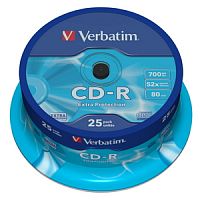 Диск VERBATIM CD-R 80 (52х) DL CB-25 (200)