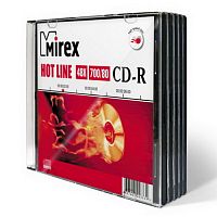 Диск MIREX CD-R MAXIMUM 700 Мб 52x Slim case (1/200) (UL120052A8S)