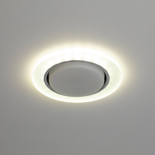 Светильник ЭРА встраиваемый с LED подсветкой DK LD51 FR GX53 белый матовый (1/50) (Б0057465) фото 10