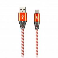 Кабель Smartbuy USB - MicroUSB HEDGEHOG красный 2 А, 1 м (ik-12HH red)