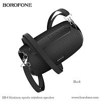 Колонка портативная Borofone BR4, Horizon, пластик, Bluetooth, USB, microSD, AUX, цвет: черный (1/50) (6931474718204)