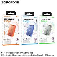 Ресивер Borofone BC46 Gratified, пластик, Bluetooth 5.0, AUX, микрофон, цвет: синий (1/40/160) (6941991101366)
