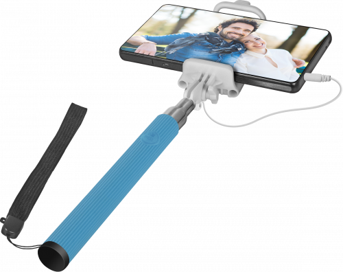 Универсальный фотодержатель телескопический DEFENDER Selfie Master SM-02, голубой, проводной (1/100) (29404) фото 6
