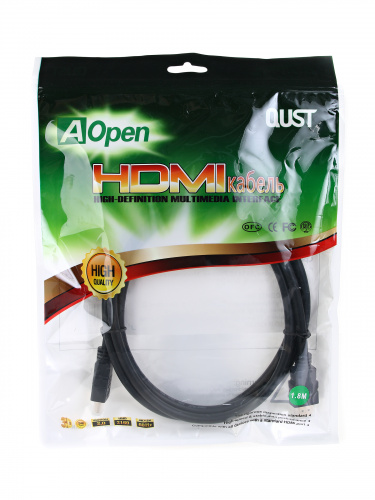 Кабель HDMI 19M/M ver 2.0, 1.8М Aopen/Qust <ACG711-1.8M> (1/40) фото 3