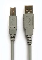 Кабель USB 2.0 A-->B, 1.8 м., серый (К518) (1/200)