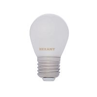 Лампа светодиодная REXANT филаментная Шарик GL45 9.5 Вт 915 Лм 4000K E27 матовая колба (10/100)