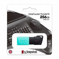 Флеш-накопитель USB 3.2  256GB  Kingston  DataTraveler Exodia M  чёрный/голубой (DTXM/256GB)